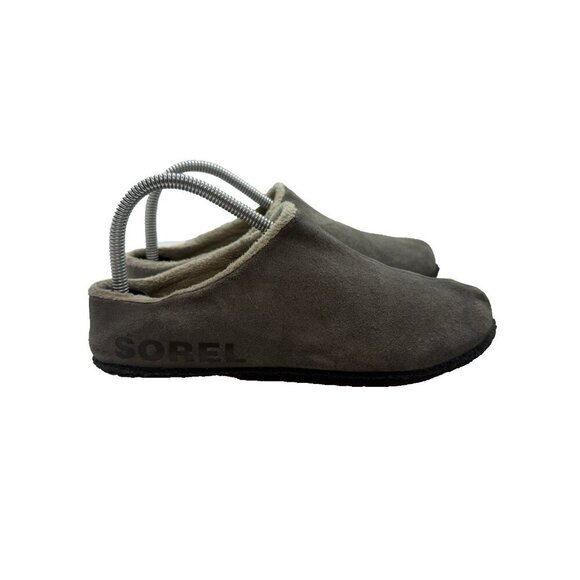 Sorel Kids Youth Size 5 Gray Falcon Ridge Sherpa Lined Slippers NY3926-052 - Picture 1 of 8